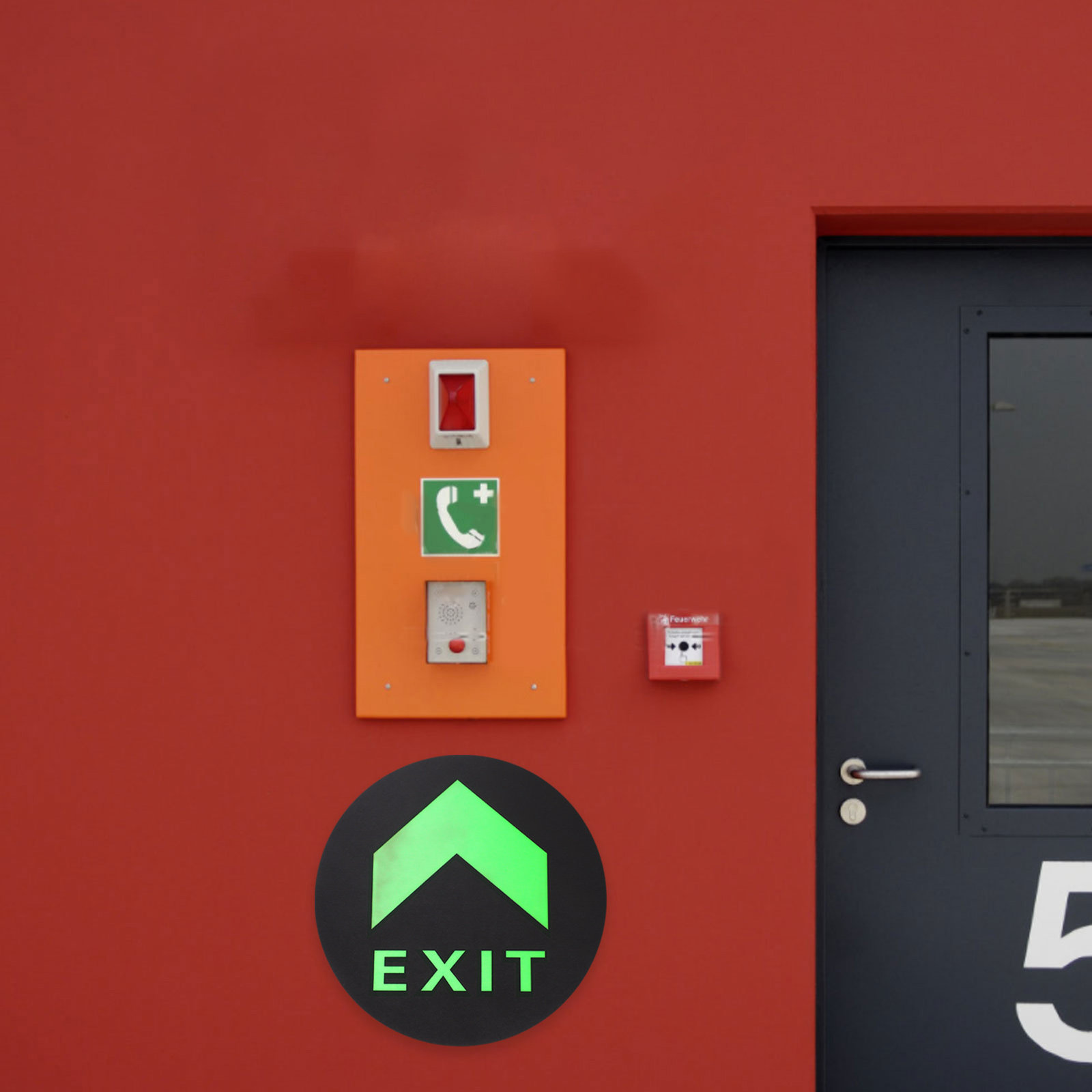 Emergency Exit Sign - 5Pcs 야간 빛나는 출구 표시 플로어