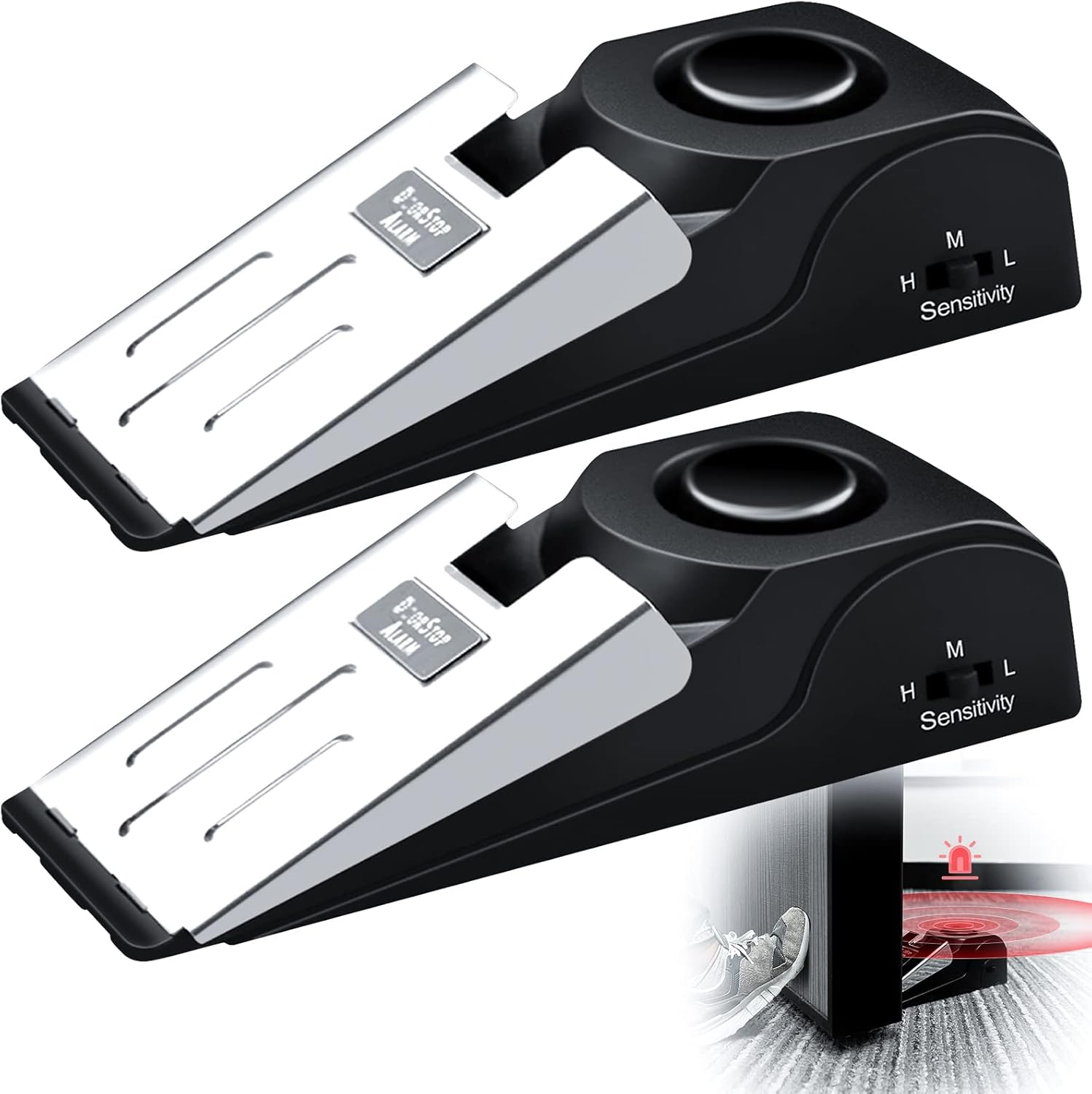 Door Stop Alarm - 1/2Pcs 휴대용 여행 120 DB 사이렌