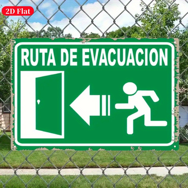 (2D 양철 그림) 빈티지 금속 비상구 표지판 20x3 - Emergency Exit Sign 리뷰 및 가격