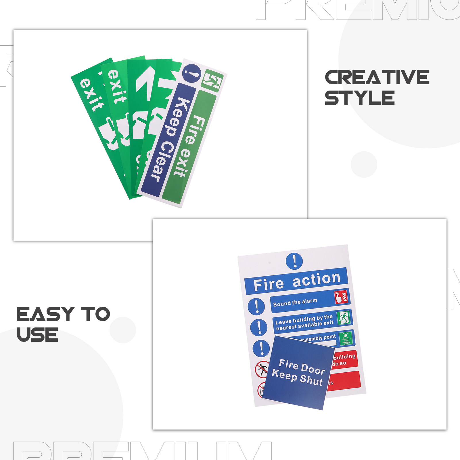 21Pcs 공공 안전 출구 표지판 화재 비상 대피 표시 - Emergency Exit Sign 리뷰 및 가격