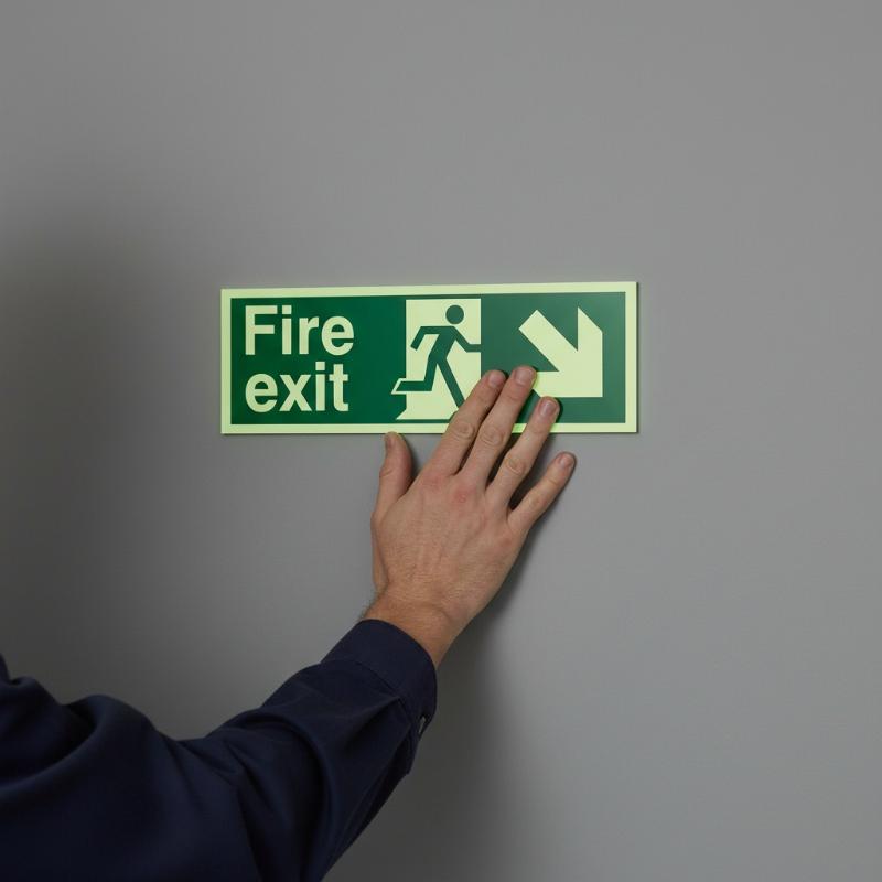1장 야광 안전 출구 비상 통로 표시 라벨 스티커 발광 - Emergency Exit Sign 리뷰 및 가격